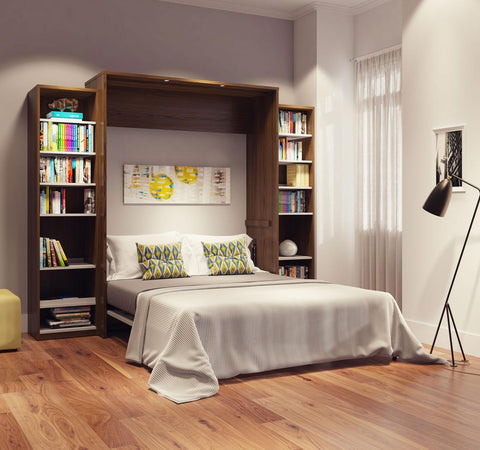 Grand lit escamotable avec 2 organisateurs de garde-robe (105L)