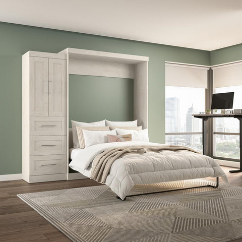 Grand lit escamotable avec armoire-penderie (89L)