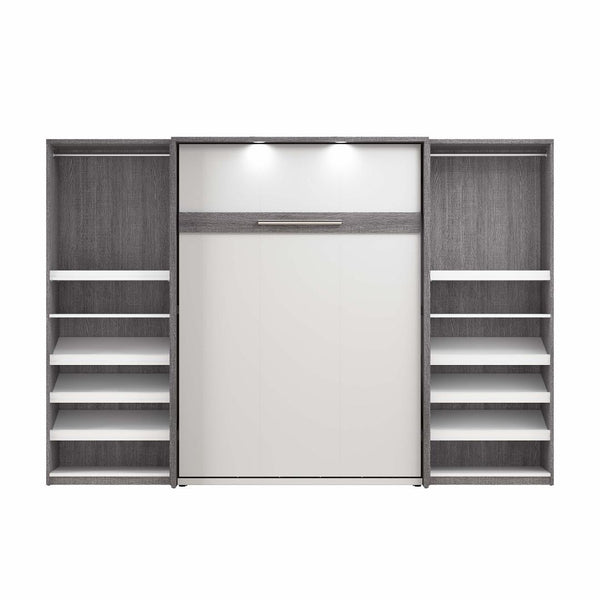Lit escamotable double avec 2 organisateurs de garde-robe (119L)