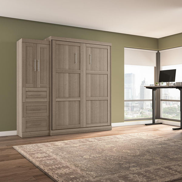 Grand lit escamotable avec armoire-penderie (89L)