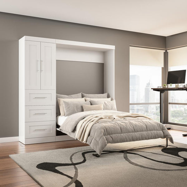 Full Murphy Bed with Closet Organizer with Drawers (84W)