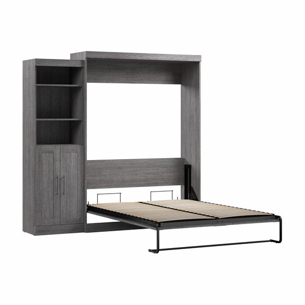 Queen Murphy Bed and Closet Organizer with Doors (90W)
