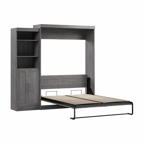 Queen Murphy Bed and Closet Organizer with Doors (90W)
