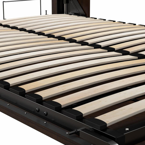 Grand lit escamotable avec armoires (115L)