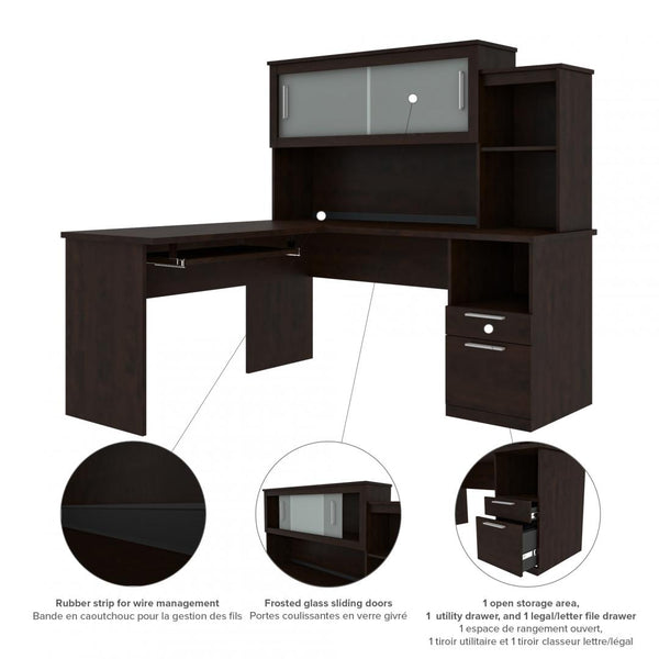 Bureau en L 65L avec huche