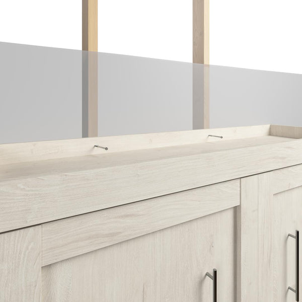 Queen Murphy Bed with Open and Concealed Storage (126W)