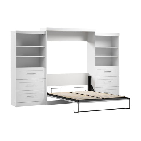 Grand lit escamotable et 2 étagères avec tiroirs (136L)