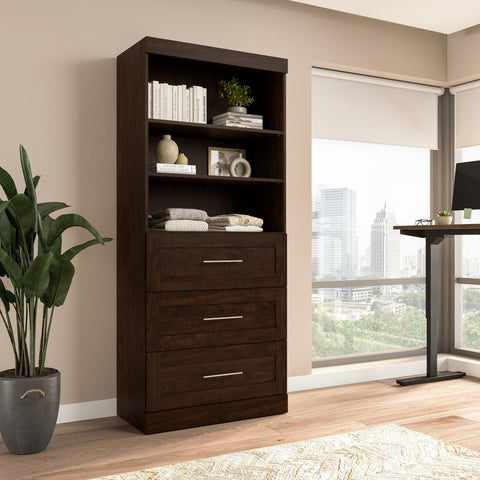 Contemporary Closet System with Drawers, 36W x 19D