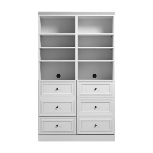 Système de rangement de garde-robe avec tiroirs 50L