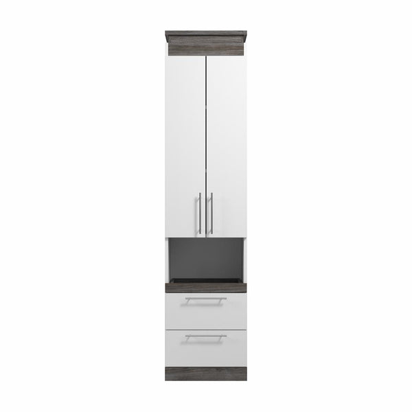 Armoire étroite 20L avec portes, tiroirs et tablette coulissante