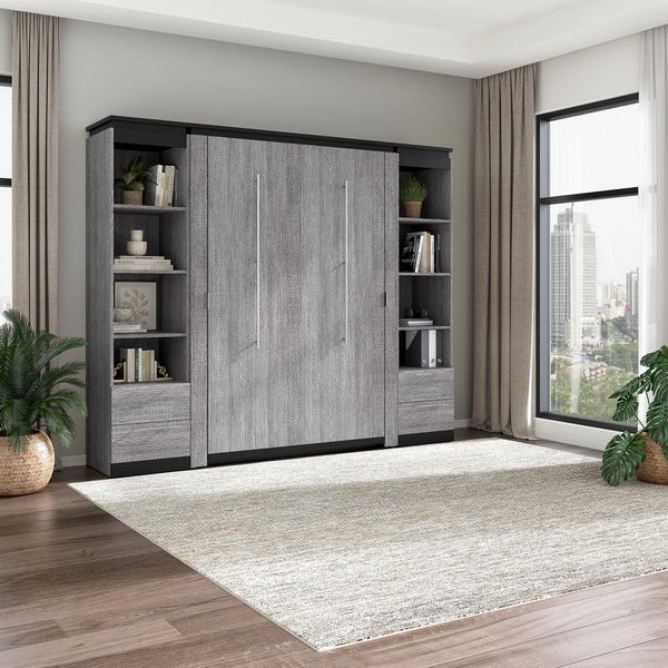 Full Murphy Bed with Shelves and Drawers (100W)