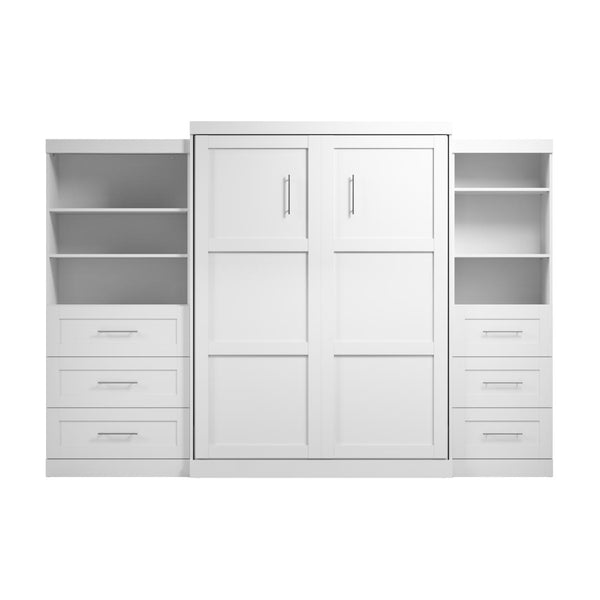 Grand lit escamotable et 2 étagères avec tiroirs (126L)