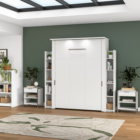 88W Queen Murphy Bed with Shelves