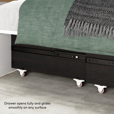 Lit armoire double avec tiroir coulissant 59L