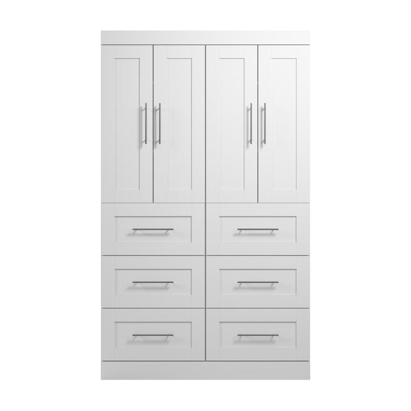 Contemporary Closet System with Doors & Drawers, 50W x 19D