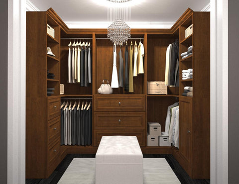 Organisateur de garde-robe walk-in en U 108L