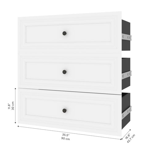 Traditional Drawers (3) Set, 36W
