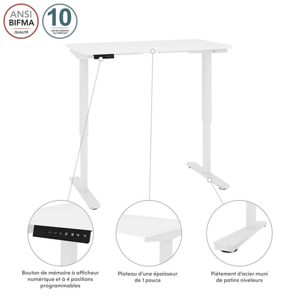 Bureau assis-debout 48L x 24P
