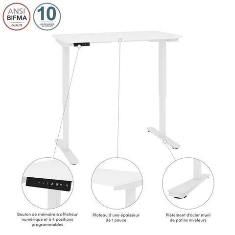 Bureau assis-debout 48L x 24P