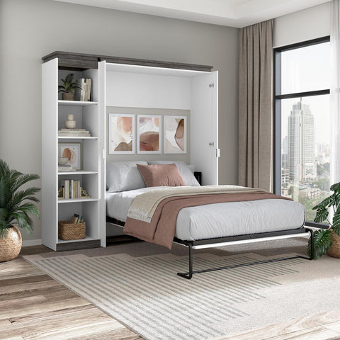 Full Murphy Bed with Shelves (81W)