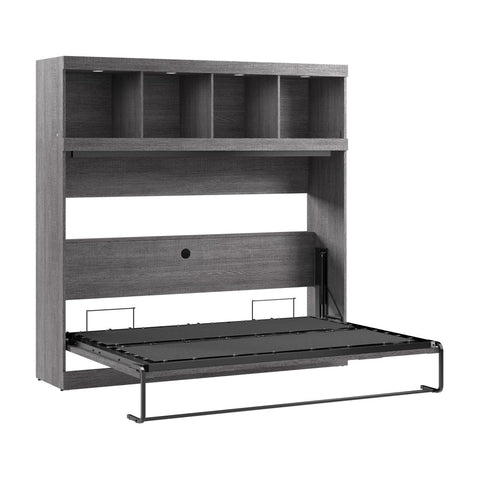 80W Full Horizontal Murphy Bed with Overhead Storage