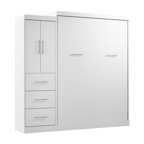 Grand lit escamotable avec armoire-penderie (90L)