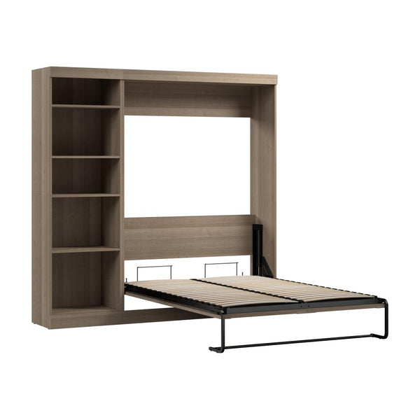 Lit escamotable double avec étagère (84L)