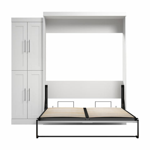 Grand lit escamotable avec organisateur de garde-robe (90L)