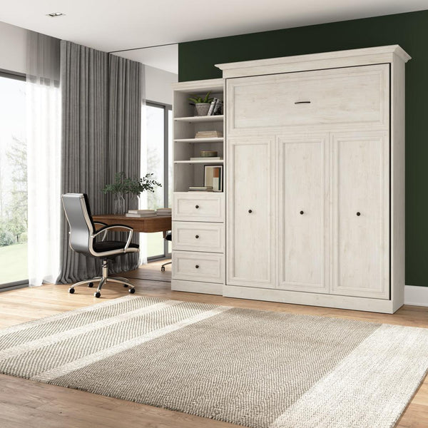 Grand lit escamotable et organisateur de garde-robe avec tiroirs (92L)