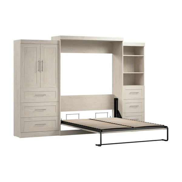Queen Murphy Bed with Open and Concealed Storage (126W)