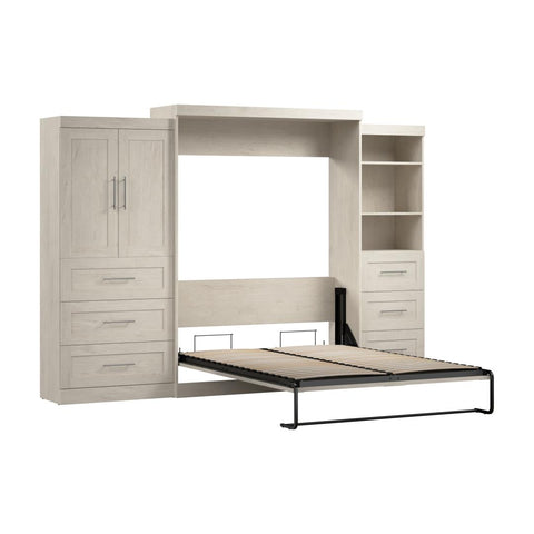 Queen Murphy Bed with Open and Concealed Storage (126W)