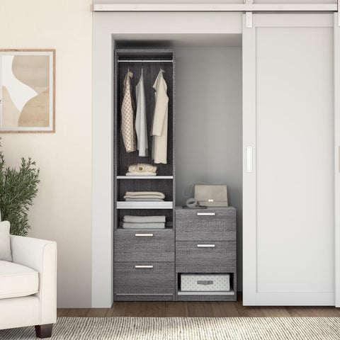 Organisateur de garde-robe avec table de chevet 40L
