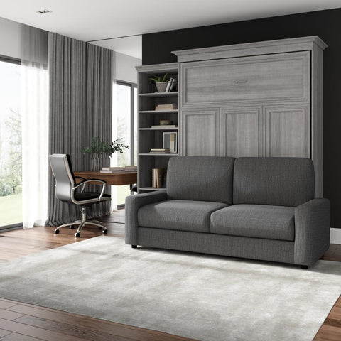 Queen Murphy Bed with Sofa and Closet Organizer (97W)