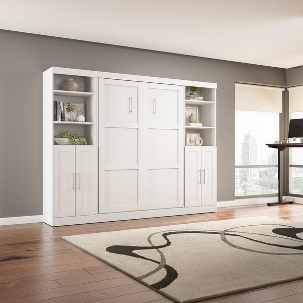 Lit escamotable double avec organisateurs de garde-robe (109L)