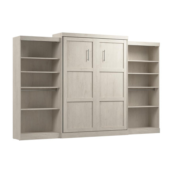 Grand lit escamotable avec 2 étagères (137L)