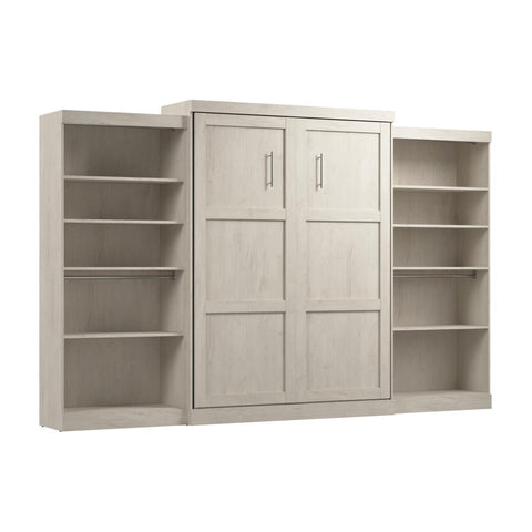 Grand lit escamotable avec 2 étagères (137L)
