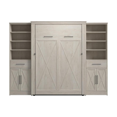 Full Murphy Bed and Closet Organizers with Doors and Drawers (113W)
