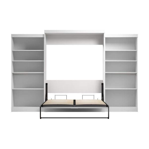 Grand lit escamotable avec 2 étagères (137L)