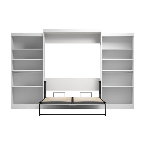 Grand lit escamotable avec 2 étagères (137L)