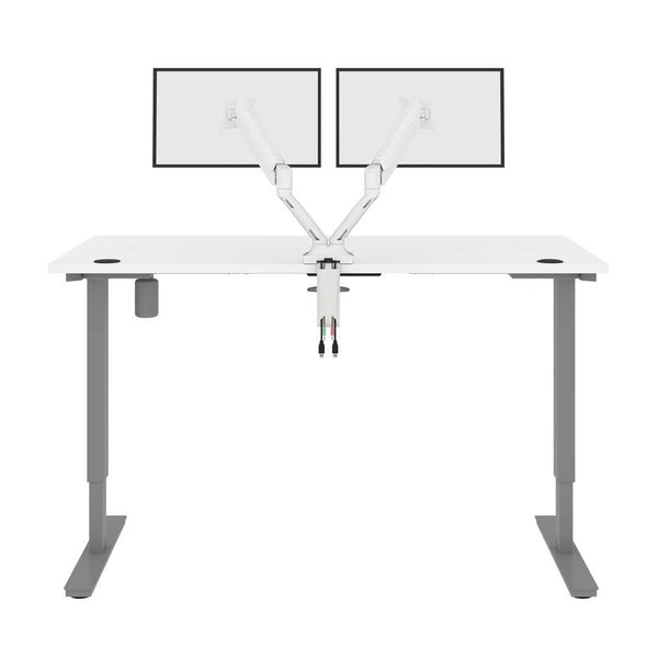60W x 30D Standing Desk with Dual Monitor Arm
