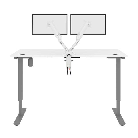 60W x 30D Standing Desk with Dual Monitor Arm