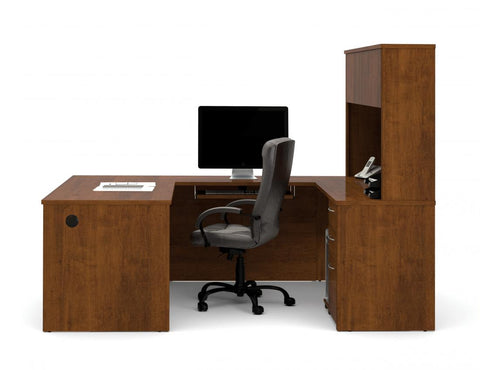 Bureau de direction en U 66L avec caisson et huche