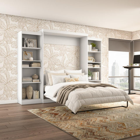 Queen Murphy Bed and 2 Shelving Units (115W)