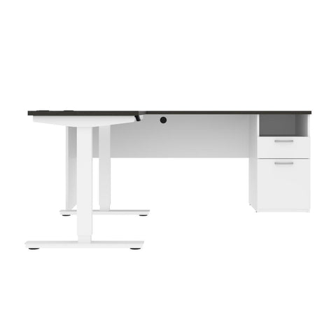 Bureau assis-debout électrique en L 72L