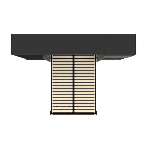 Lit escamotable deux places (double) avec rangement multifonctionnel (119L)