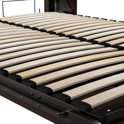 Full Murphy Bed and Shelving Unit with Drawers (95W)