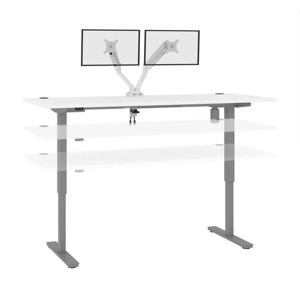 72W x 30D Standing Desk with Dual Monitor Arm