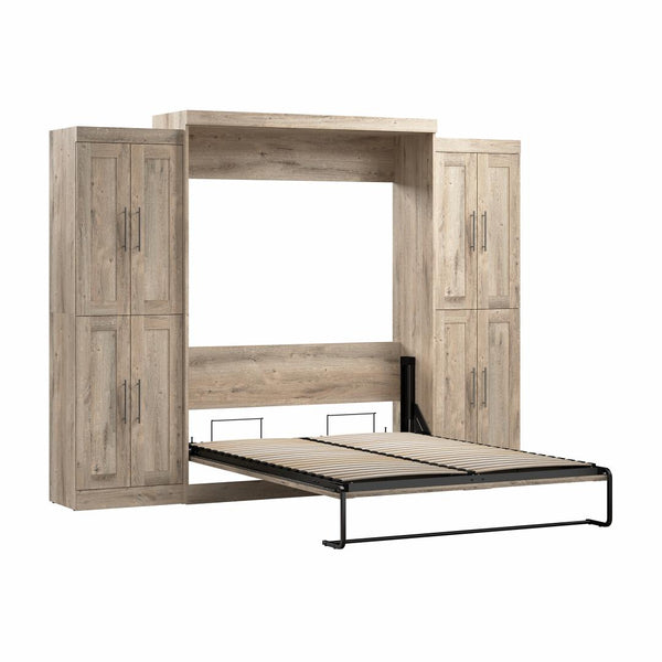 Grand lit escamotable avec armoires (115L)