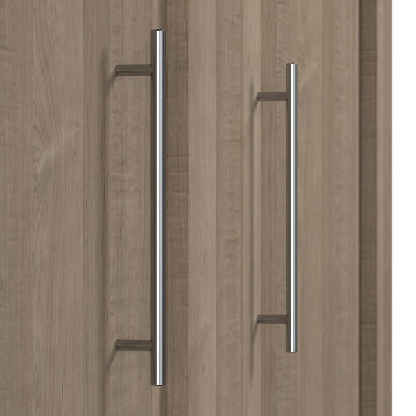 Lit escamotable double avec étagère (84L)