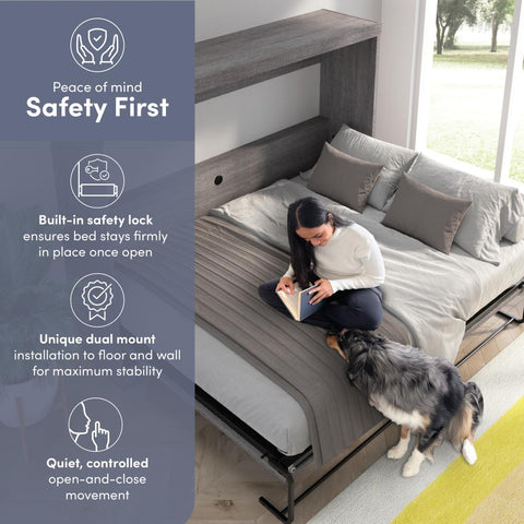 80W Full Horizontal Murphy Bed